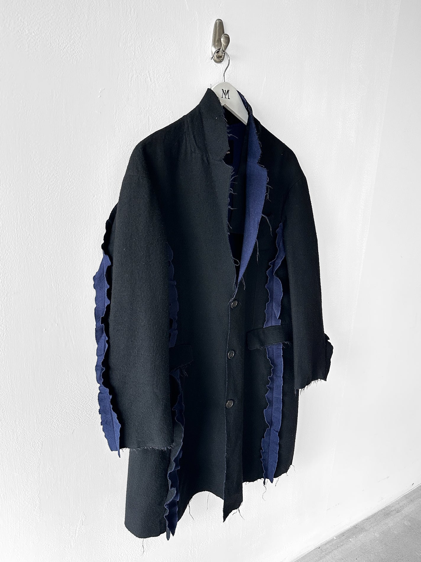 UNDERCOVER - F/W 2014 OVERSIZED DECONSTRUCTED WOOL COAT WITH RAW EDGES