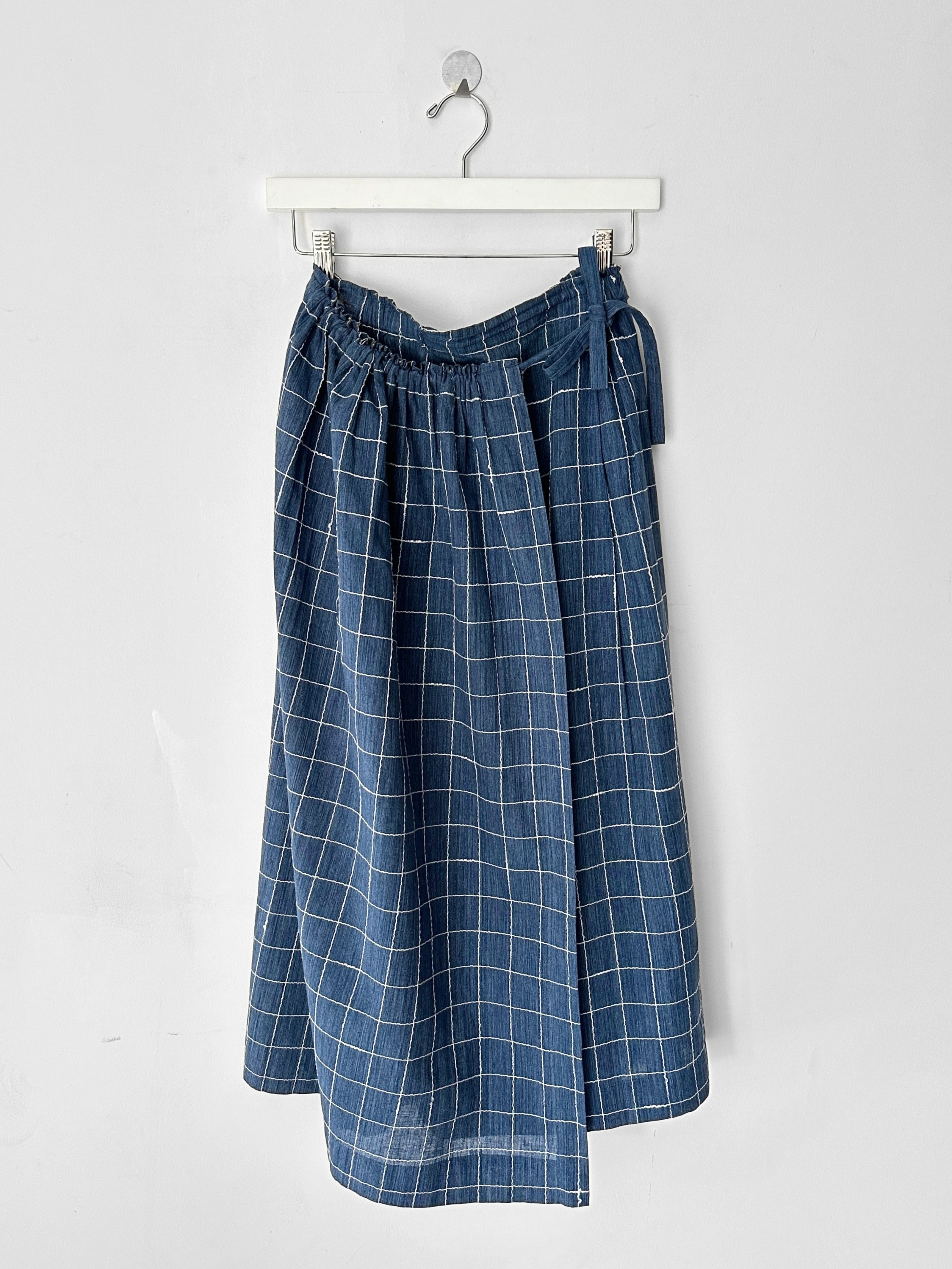 ISSEY MIYAKE PLANTATION - 1980s ASYMMETRIC LONG WRAP SKIRT