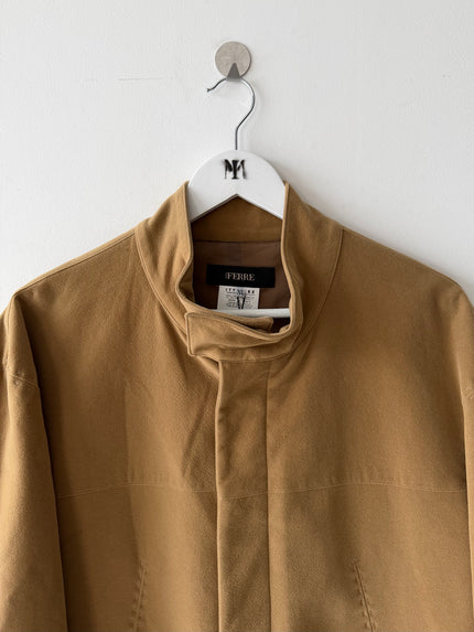 GIANFRANCO FERRÉ - 1990s STAND COLLAR STRAIGHT FIT JACKET WITH STITCHING DETAILS