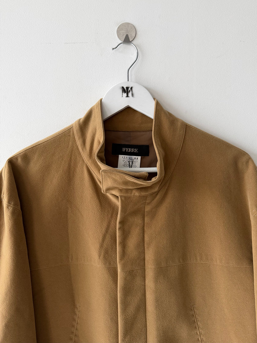 GIANFRANCO FERRÉ - 1990s STAND COLLAR STRAIGHT FIT JACKET WITH STITCHING DETAILS