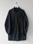 MARNI - early 2000s COATED COAT WITH KNIT COLLAR AND CUFFS