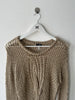 ARMANI JEANS - 2000s OPEN WEAVE KNIT LONG SLEEVE TOP