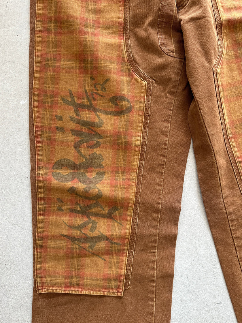 1980s SANDBLASTED JEANS WITH CONTRASTING POCKETS