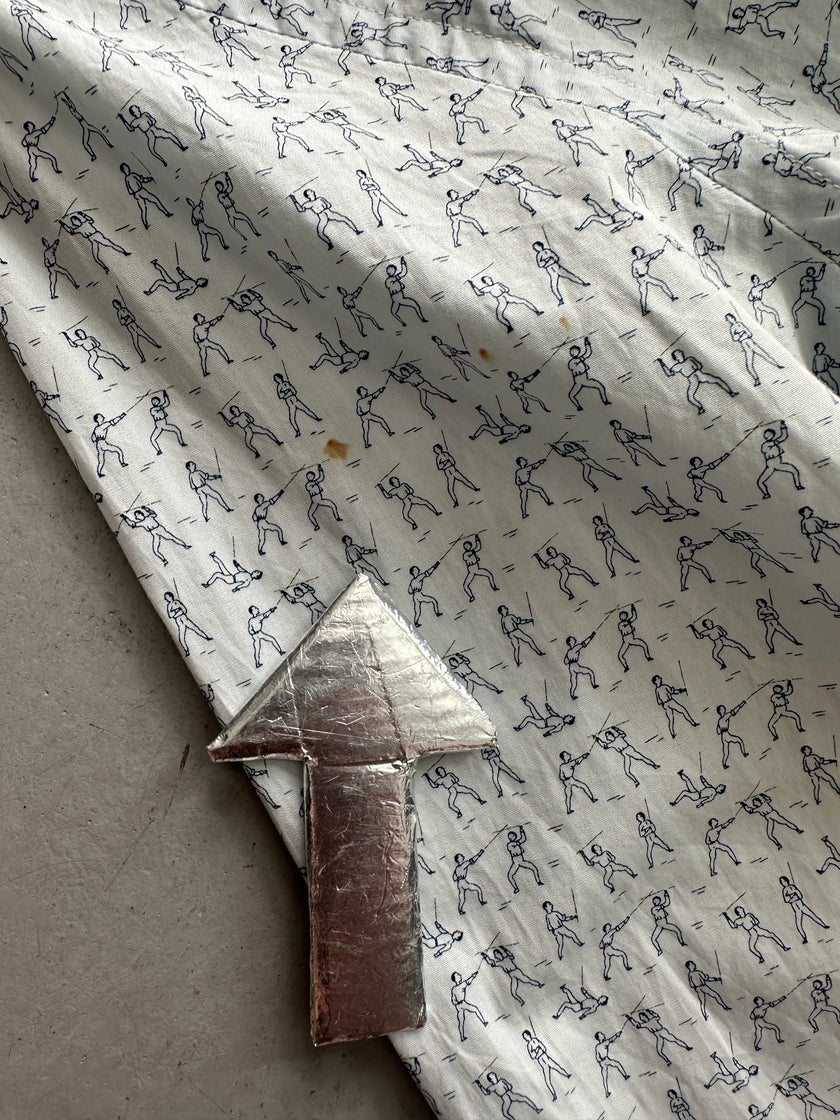 PRADA - S/S 2012 COMBAT PRINT LONG SLEEVE SHIRT