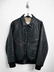 EMPORIO ARMANI - 1980s LEATHER BOMBER JACKET