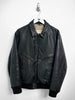 EMPORIO ARMANI - 1980s LEATHER BOMBER JACKET