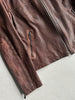 EMPORIO ARMANI - F/W 2005 BIKER LEATHER JACKET WITH SNAKESKIN DETAILS
