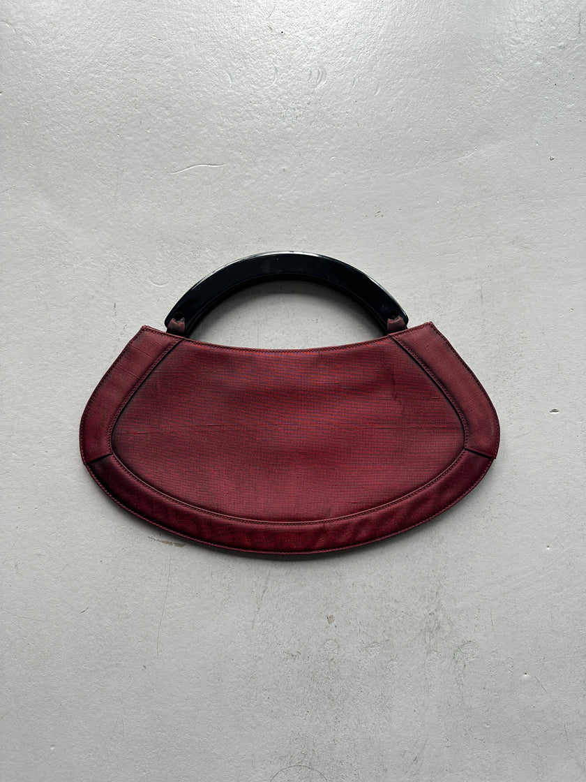 GIORGIO ARMANI -  1990s ORGANZA CRESCENT HANDBAG