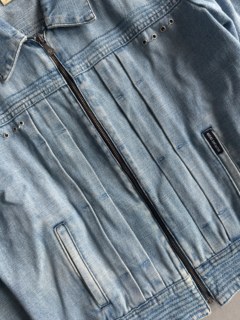 VERSACE JEANS COUTURE - 2000s CROP FIT DENIM JACKET