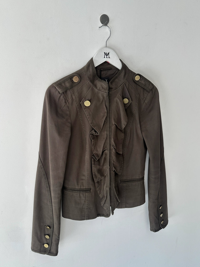 ARMANI - 2000s FITTED JACKET WITH RUFFLED FRONT