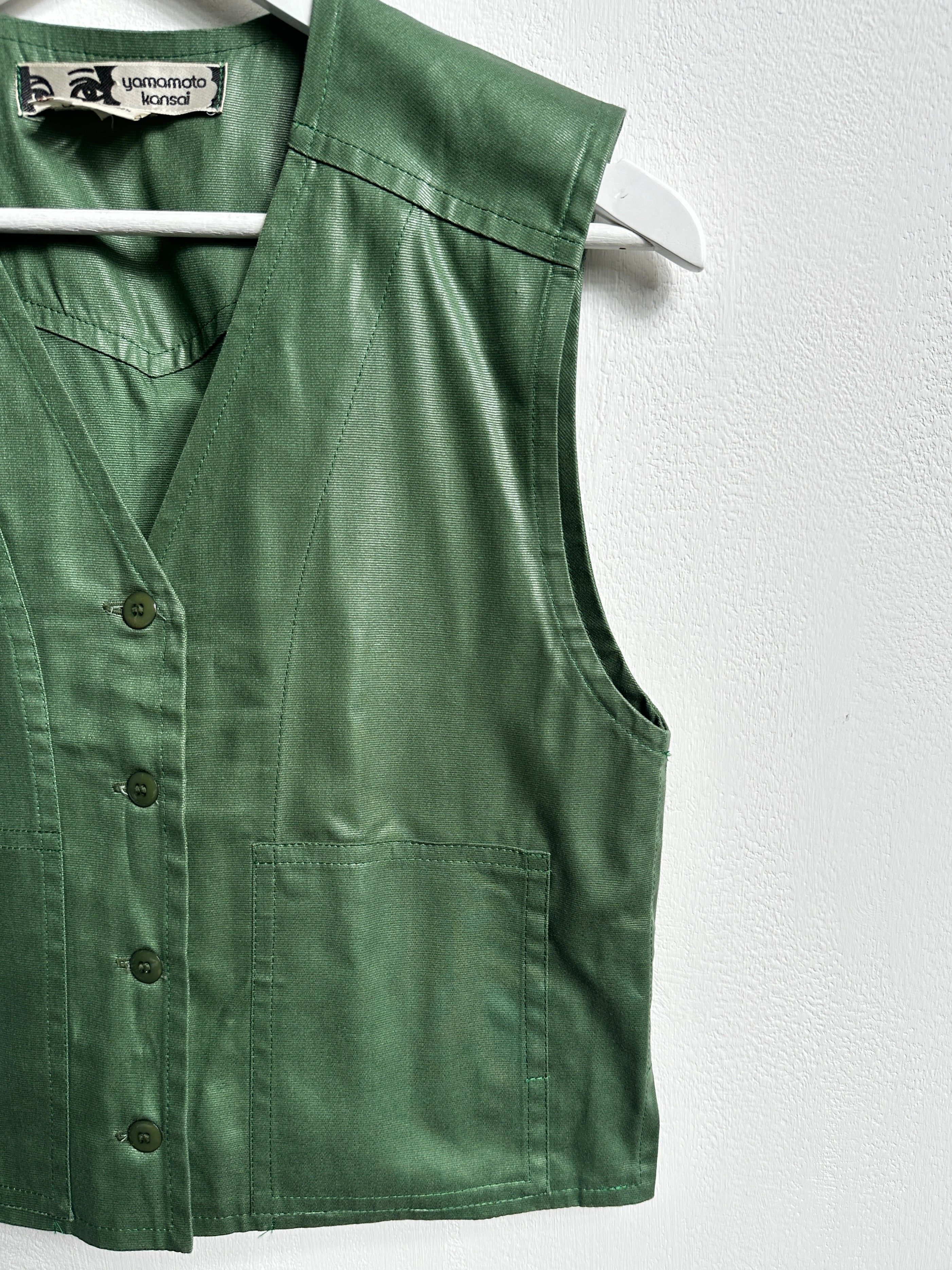KANSAI YAMAMOTO - late 1970s TWO PIECE SET WITH WAISTCOAT AND HIGH WAIST TROUSERS