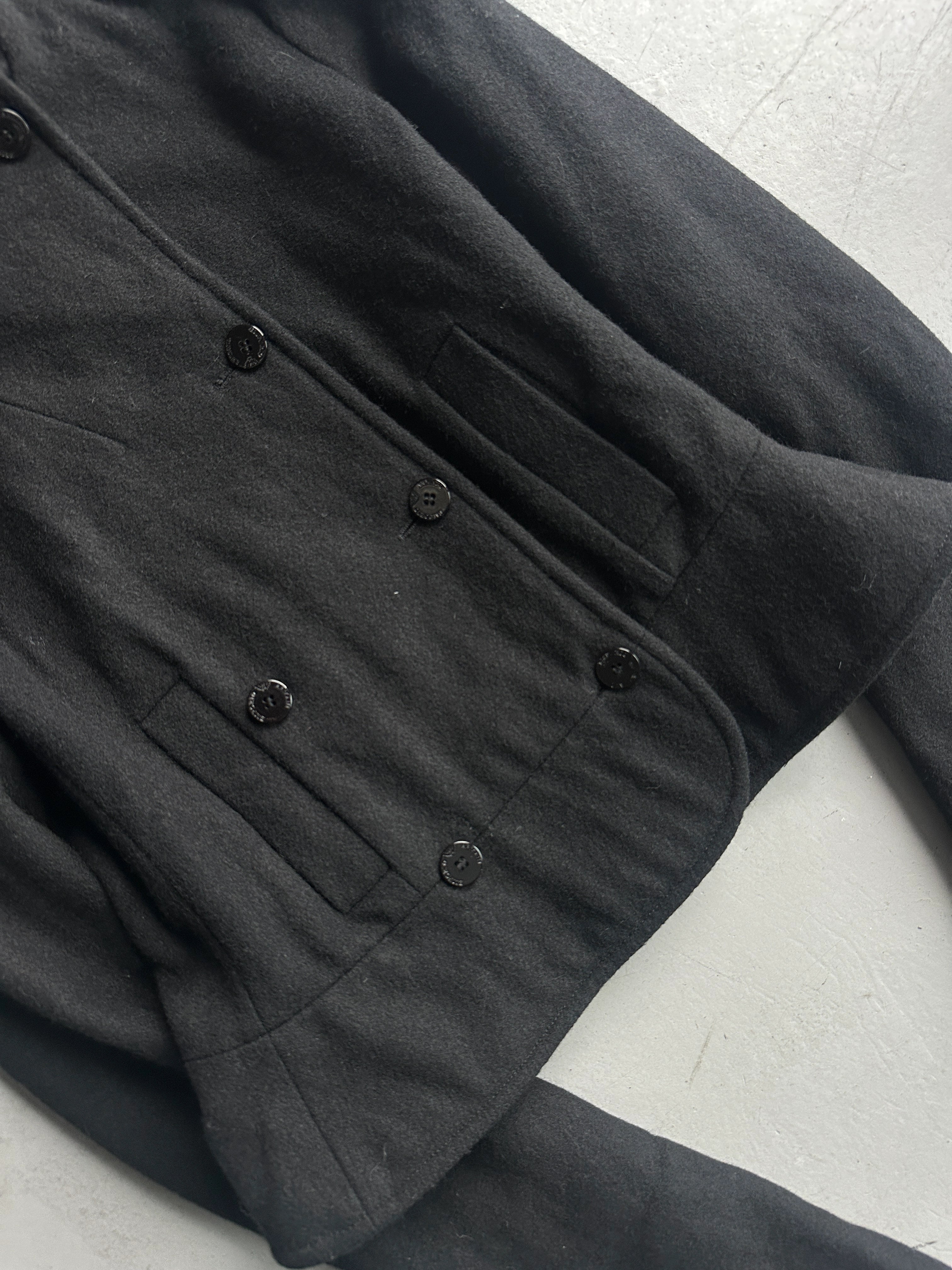 EMPORIO ARMANI - early 2000s FISHTAIL HOOD WOOL JACKET