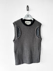 DIRK BIKKEMBERGS - F/W 2017 CHENILLE KNIT CREW NECK VEST TOP