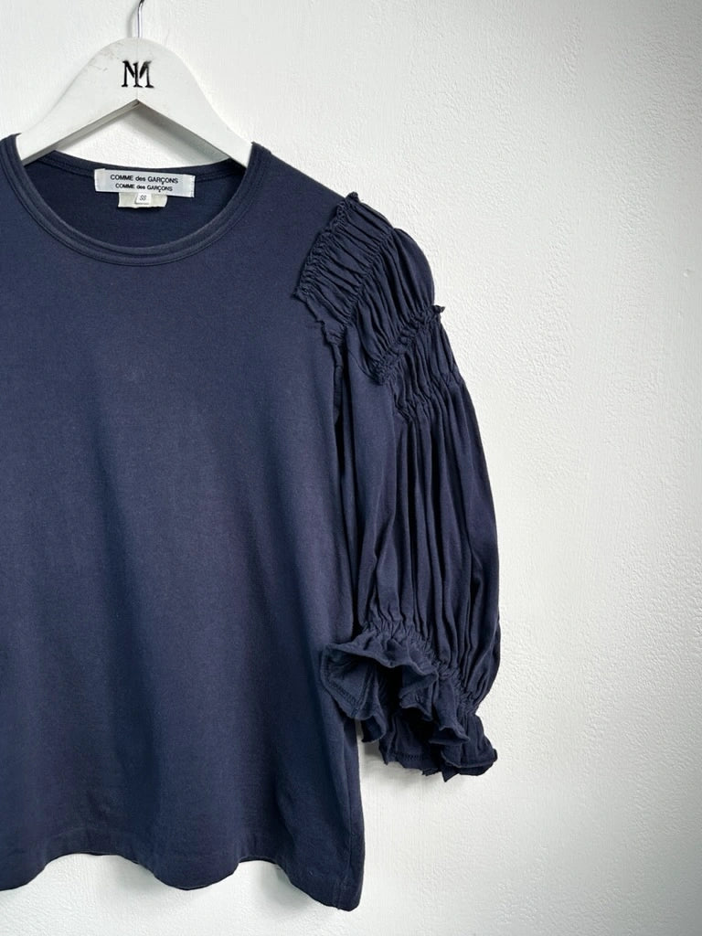 COMME DES GARÇONS - S/S 2008 RUCHED PUFF SLEEVE TOP