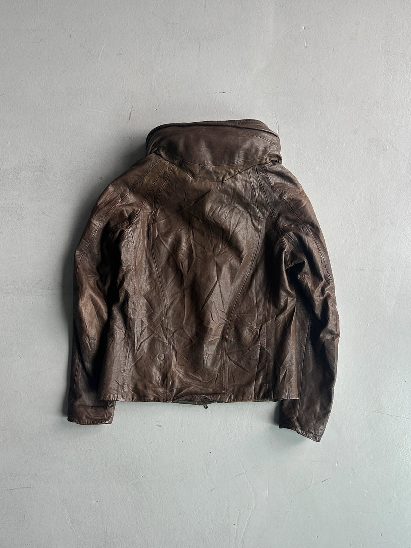 G.O.A. - 2000s HOODED LEATHER JACKET
