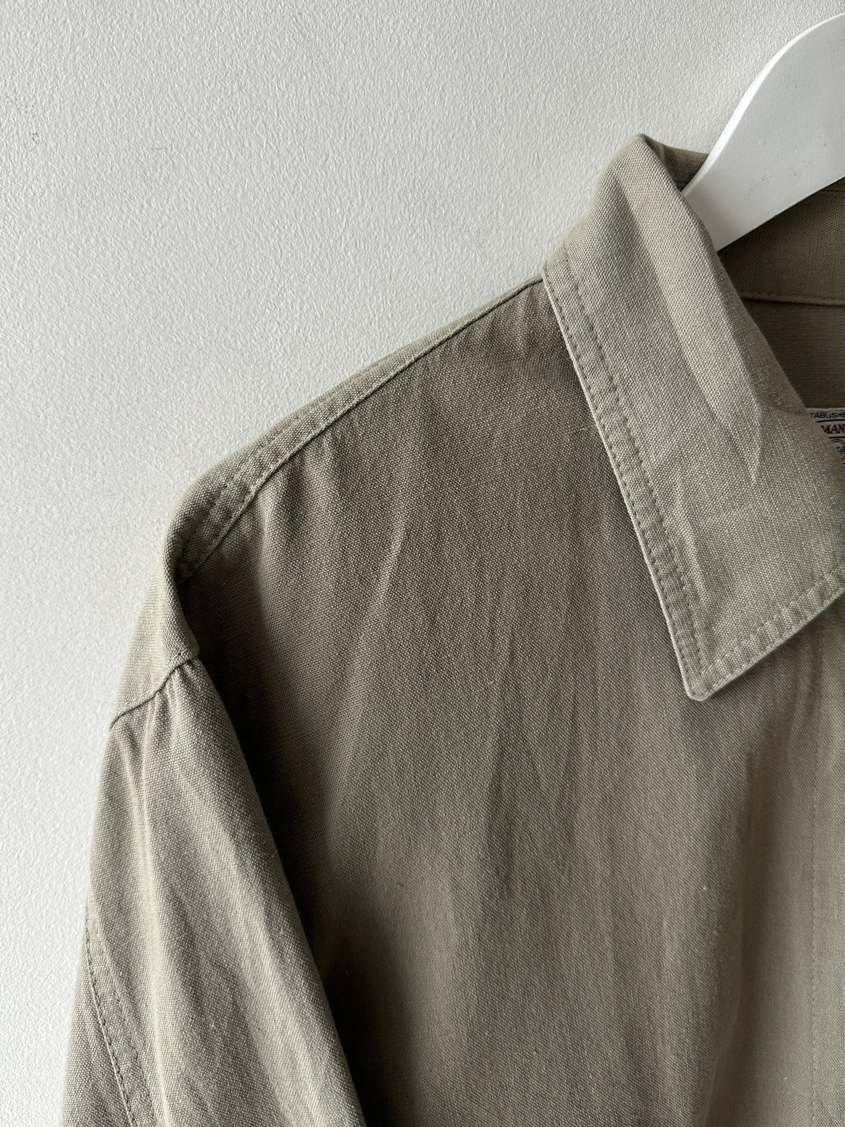 ARMANI JEANS - early 1990s ZIPPED CANAPA SHIRT