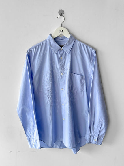 COMME DES GARÇONS - 2000s LONG SLEEVE SHIRT WITH TONAL EMBROIDERED DETAILS AT FRONT