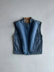 GIANNI VERSACE 1980s PANELED LEATHER GILET