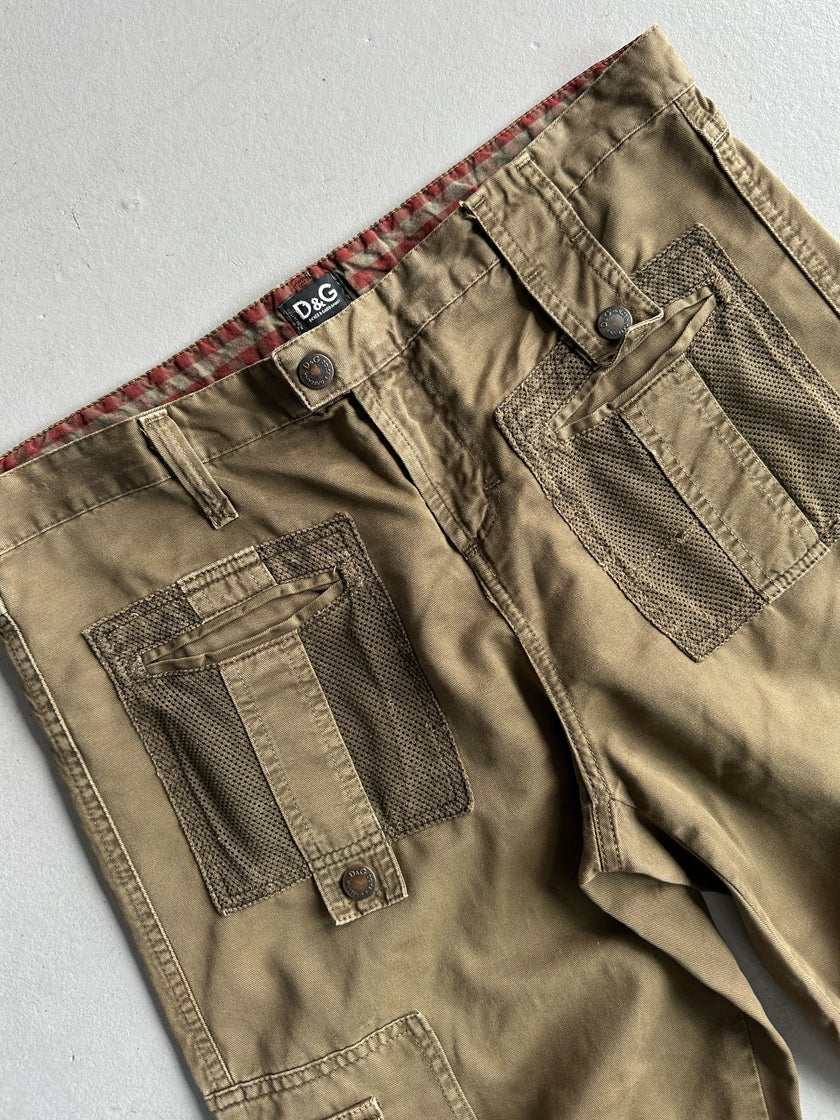 DOLCE & GABBANA - S/S 2003 MULTI POCKET CARGO TROUSERS