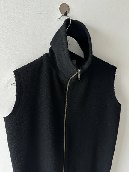 YOHJI YAMAMOTO - F/W 2004 FUNNEL NECK ZIPPED VEST JACKET