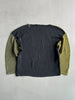 ICEBERG BY J.C. DE CASTELBAJAC - 1980s DISTRESSED COLLAR KNIT JUMPER