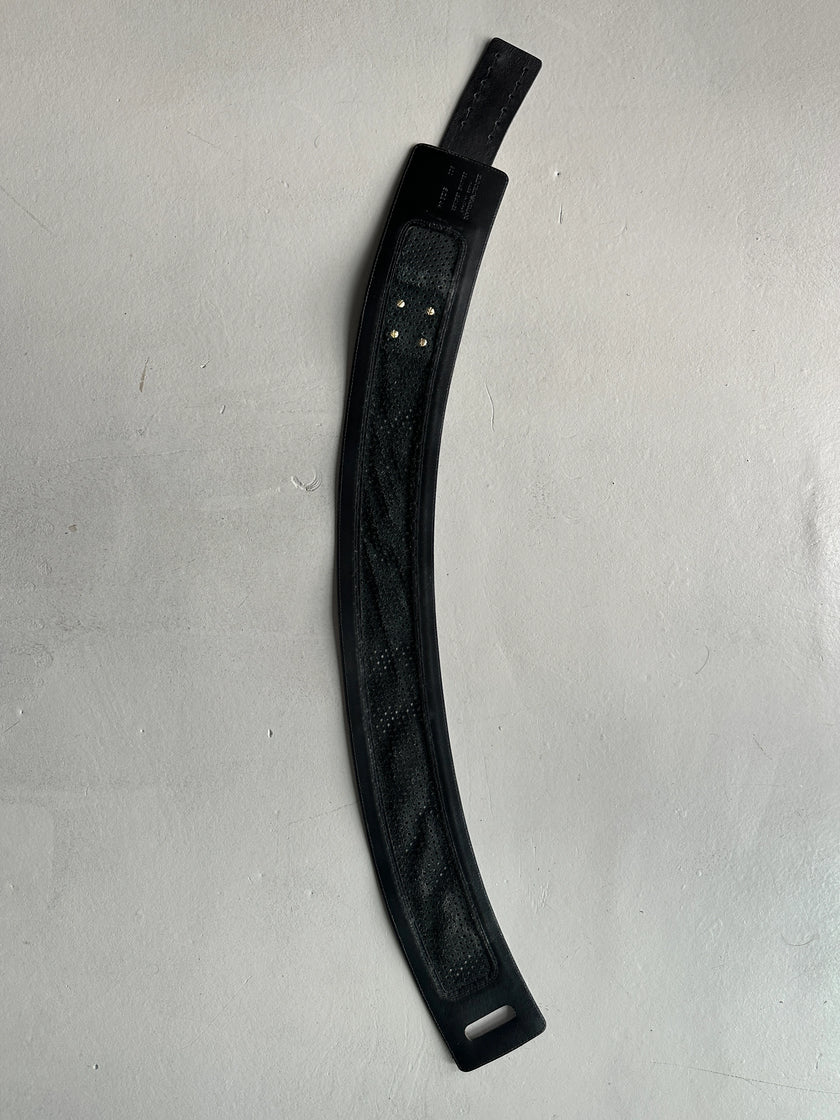 EMPORIO ARMANI - 1990s WIDE WAIST LEATHER BELT