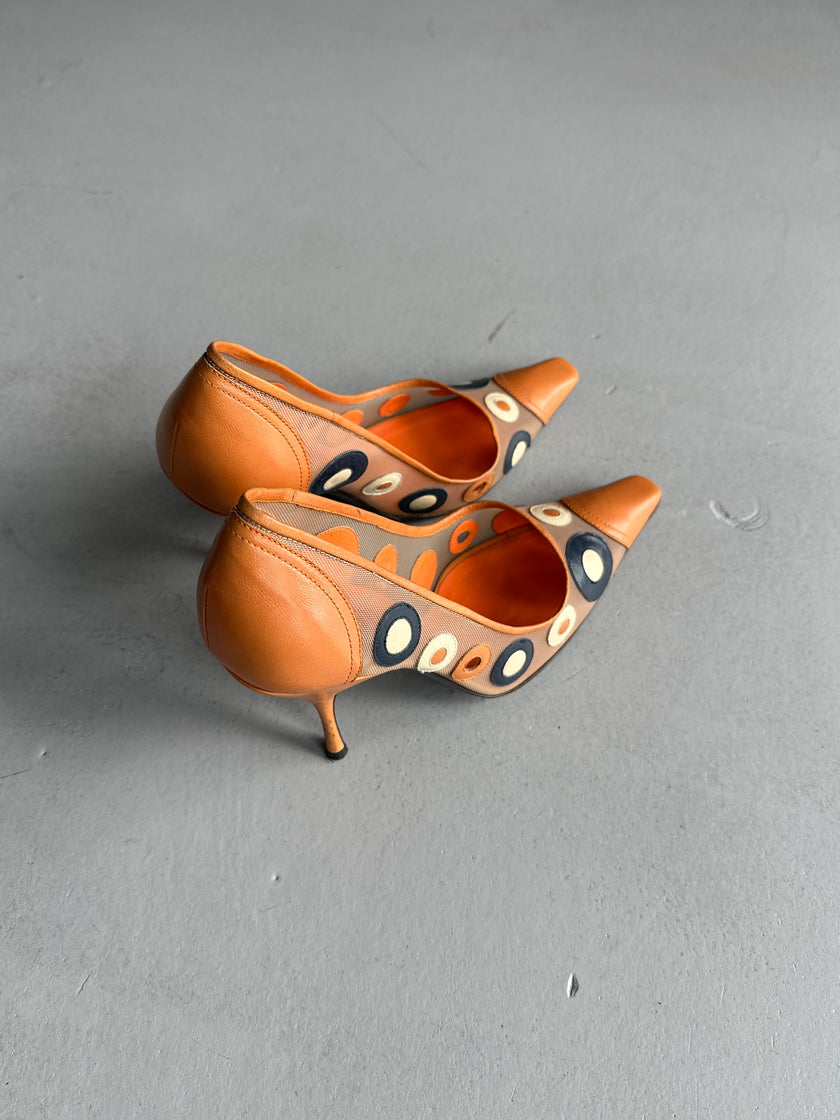 MIU MIU - 1990s WAFFLE COURT HEELS