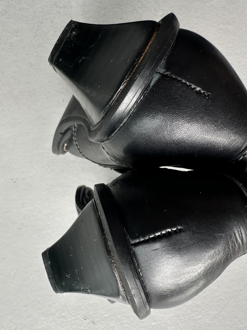 1990s KITTEN HEELS SLIP ON SHOES