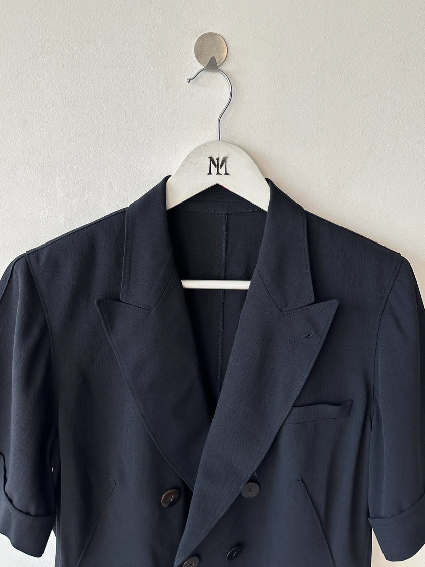 JEAN PAUL GAULTIER - 1990s SHORT SLEEVE DOUBLE BREASTED BLAZER