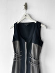 JOHN RICHMOND - 2000s PANELLED DRESS WITH LACING DETAILS AT WAIST