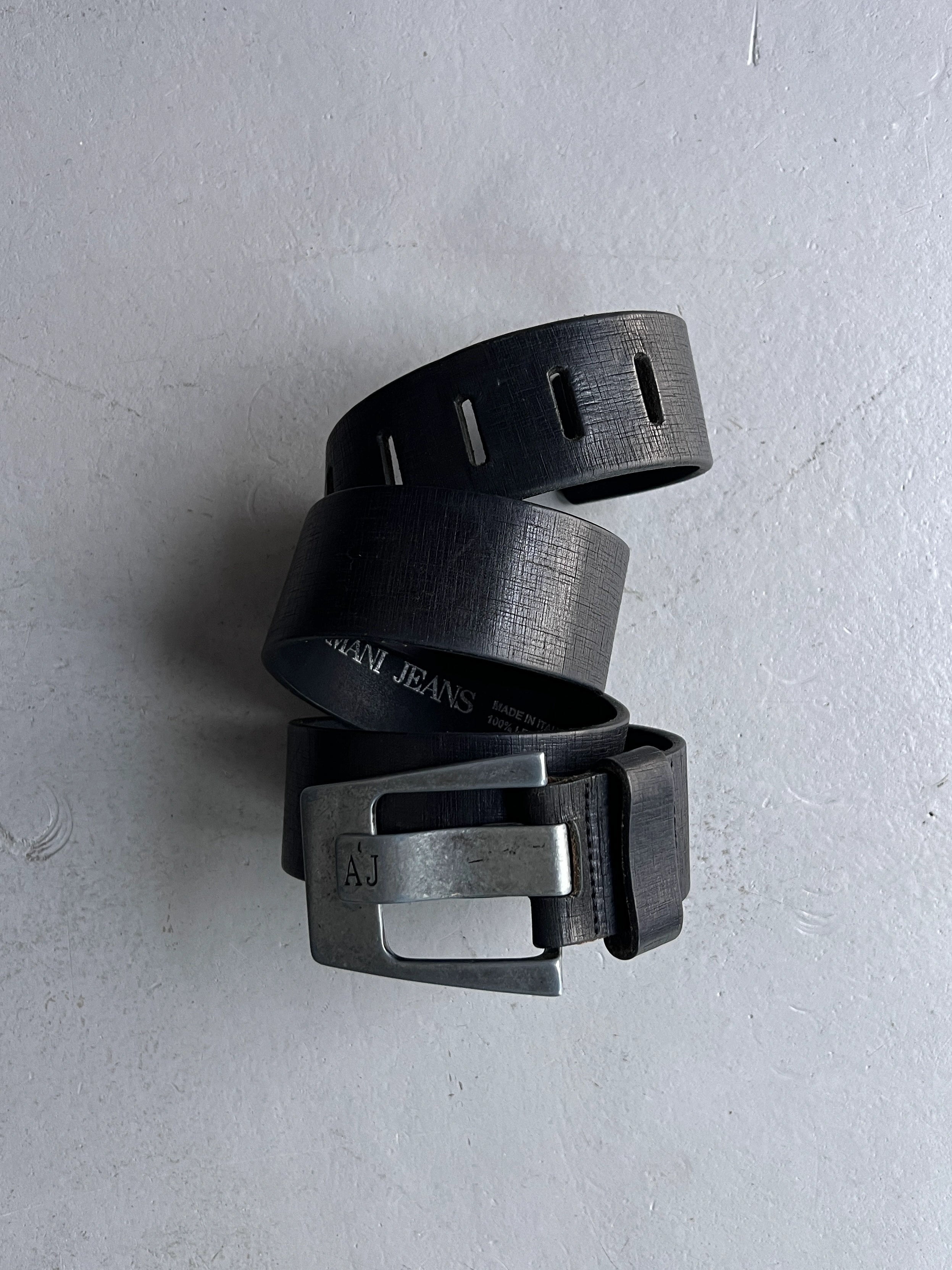 ARMANI JEANS - 2000s LEATHER BELT