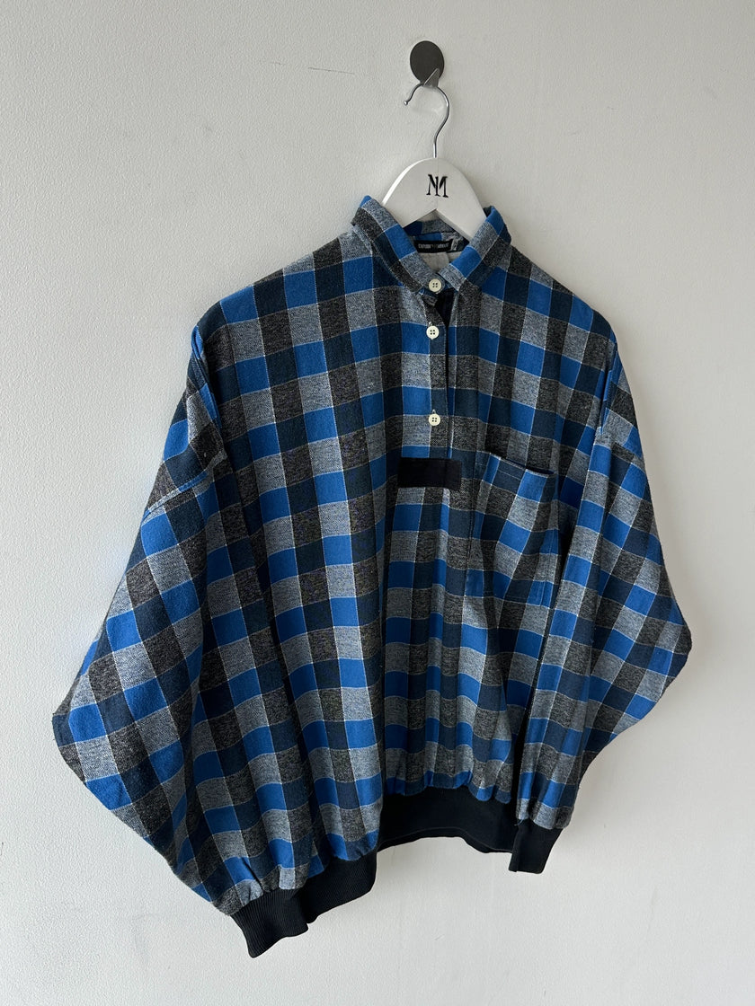 EMPORIO ARMANI - 1980s BOXY FIT CHECKED BLOUSON