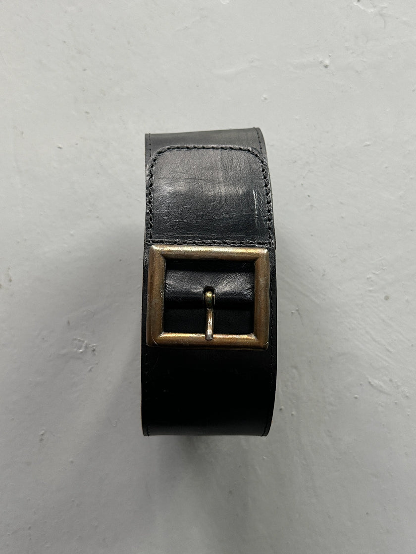 MICHIKO KOSHINO - 1990s LEATHER WAIST BELT