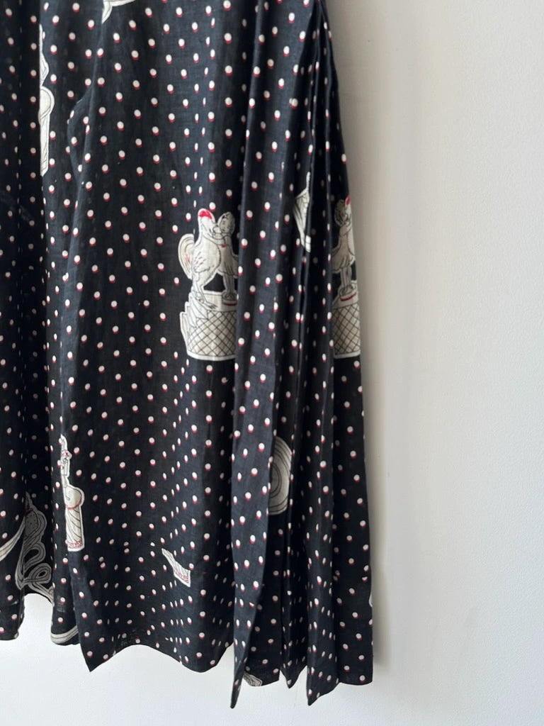 LOEWE - S/S 2018 POLKA DOT CULOTTES TROUSERS WITH SIDE PLEATS