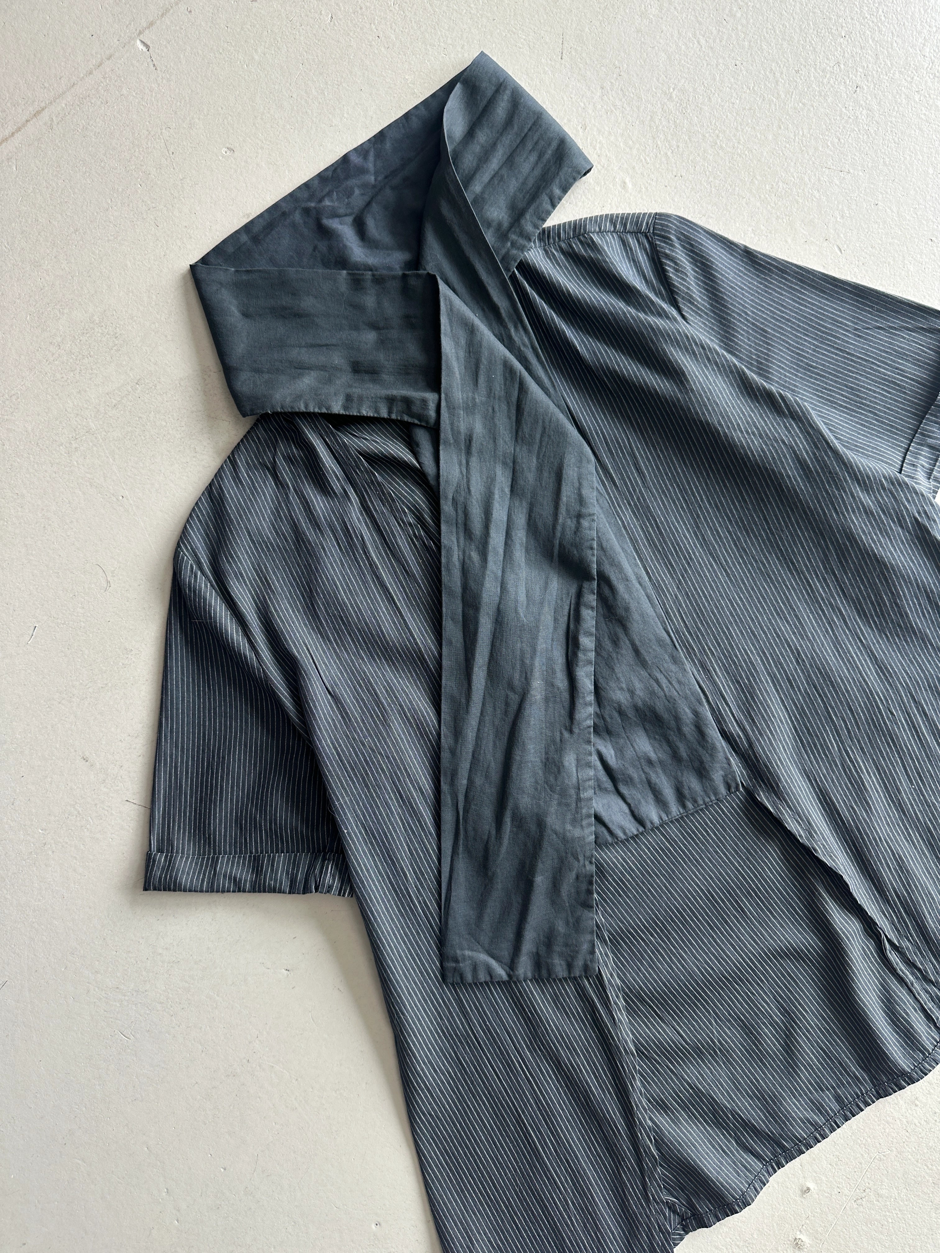 MARTIN MARGIELA - S/S 2007 NECK TIE OPEN FRONT BLOUSE