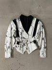 1980s MARBLE PRINT LEATHER JACKET