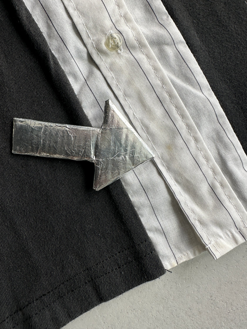 GEOFFREY B.SMALL - 1990s SHORT SLEEVE PANELED SHIRT