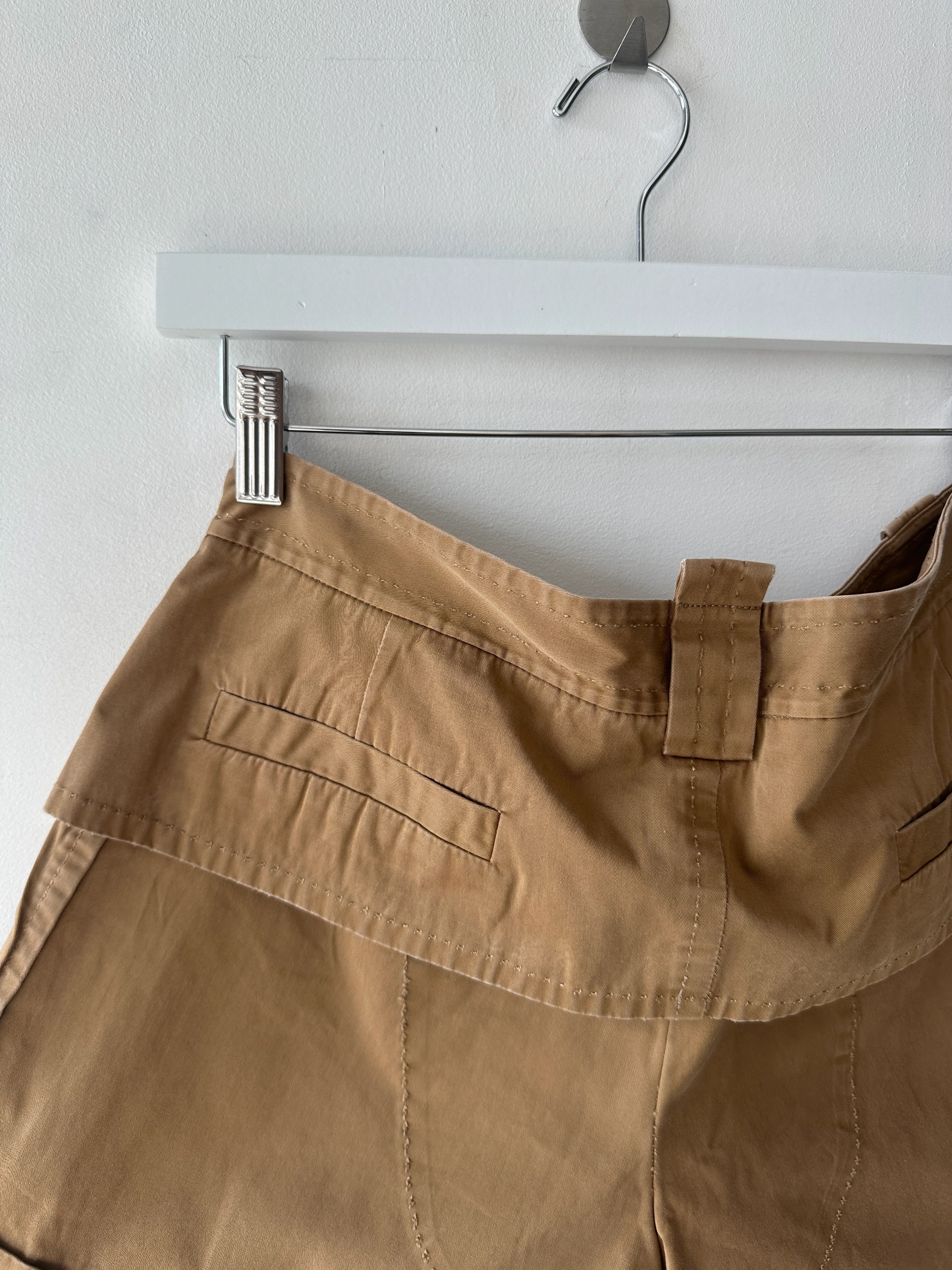 DSQUARED2 - S/S 2014 PANELED CARGO SHORTS WITH OVERSIZED BUTTON DETAILS