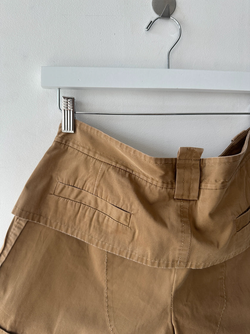 DSQUARED2 - S/S 2014 PANELED CARGO SHORTS WITH OVERSIZED BUTTON DETAILS
