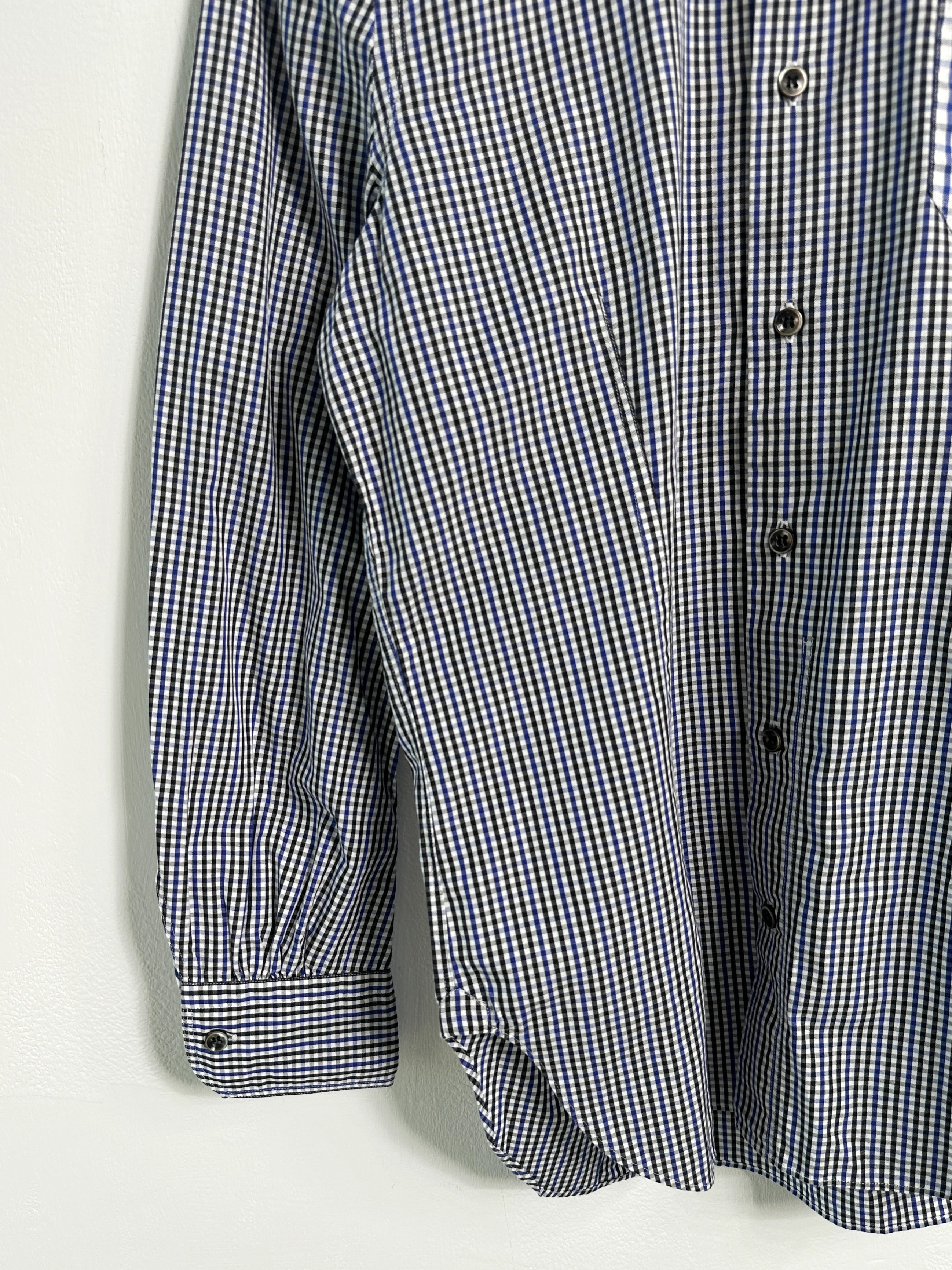 JUNYA WATANABE COMME DES GARÇONS - S/S 2010 GINGHAM CHECKS SHIRT WITH CURVED SLEEVE