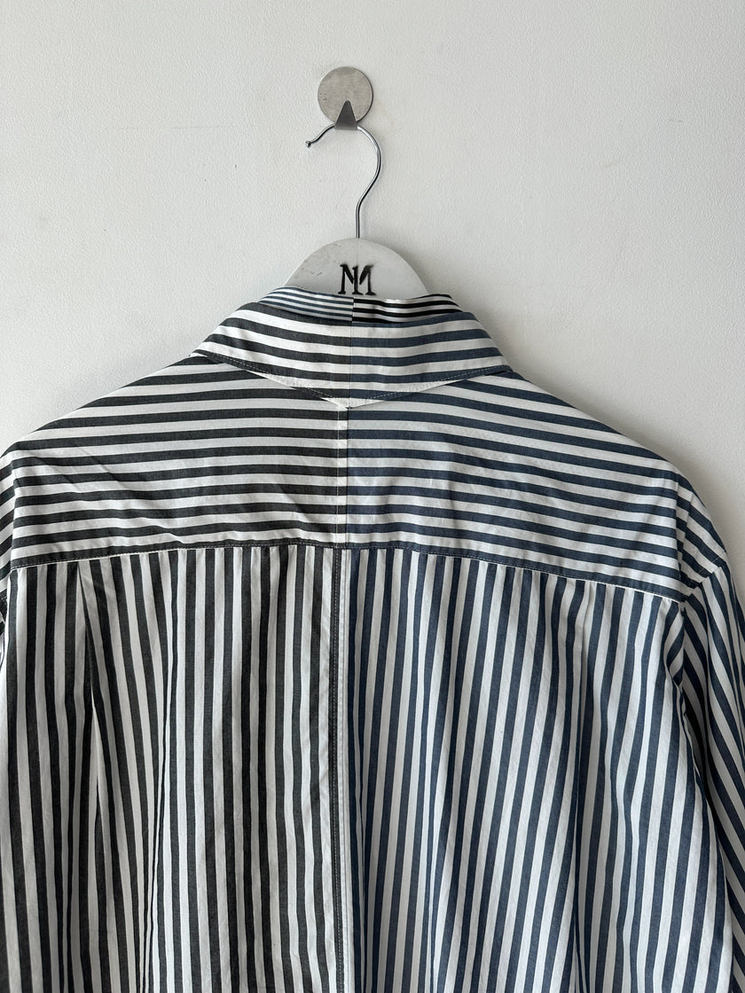 YOHJI YAMAMOTO Y'S - late 2000s DOUBLE LAYER SHORT SLEEVE SHIRT