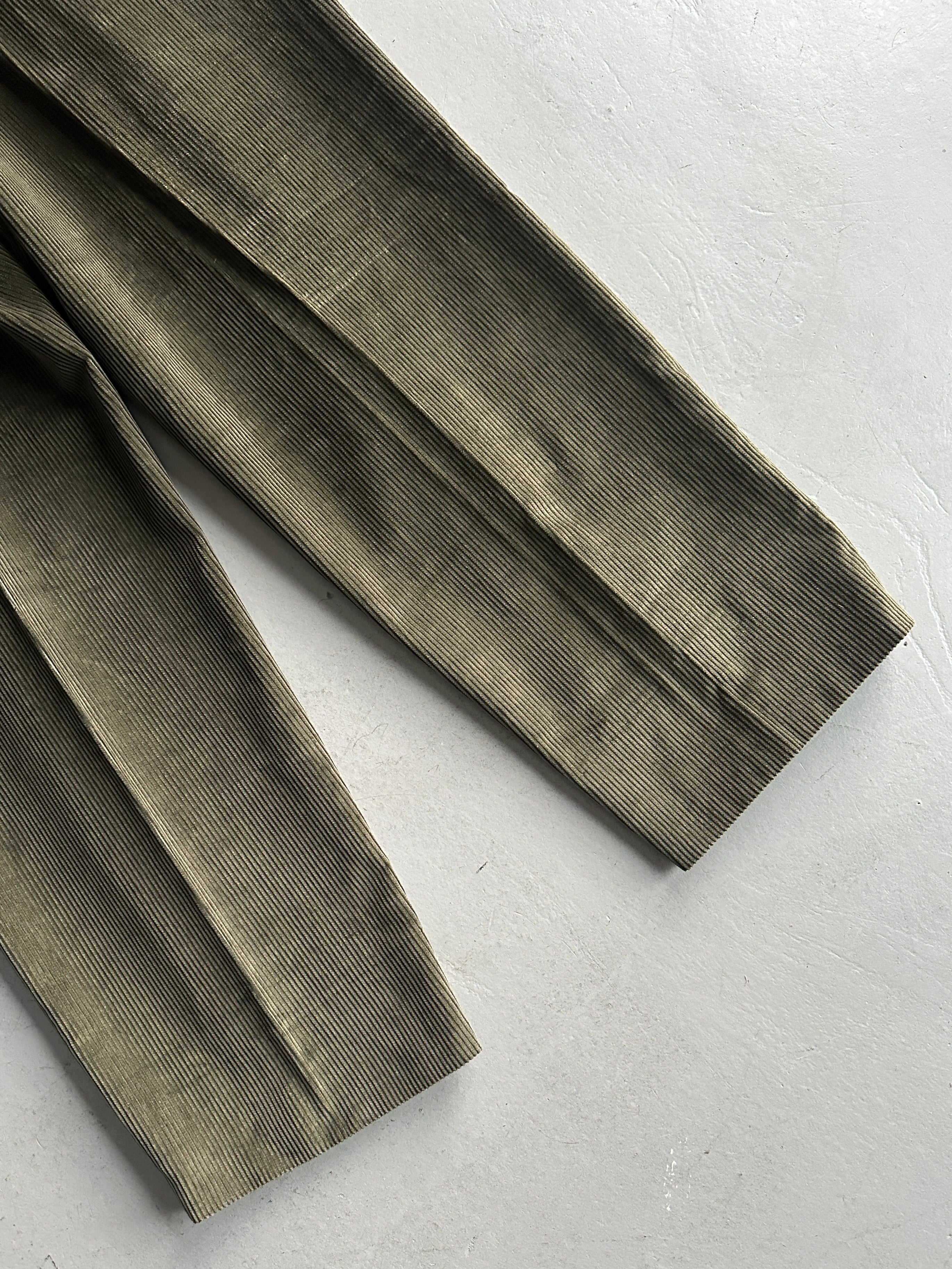 GIANFRANCO FERRÉ - 1990s CORDUROY FRONT PLEATS TROUSERS