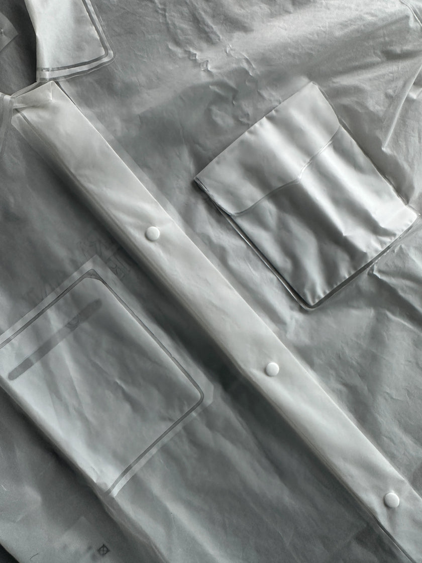 ARMANI JEANS - 2000s SAMPLE SEMI TRANSLUCENT SHACKET