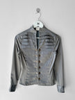ITALIAN LABEL 1990 SATIN BUTTONED BLOUSE