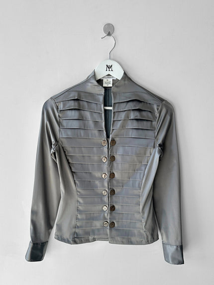 ITALIAN LABEL 1990 SATIN BUTTONED BLOUSE