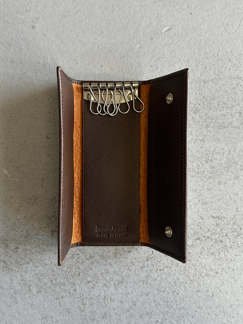 GIORGIO ARMANI - 1990s LEATHER KEY HOLDER