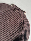 DANIELE ALESSANDRINI - 1990s RIBBED KNIT JUMPER WITH FULL ASYMMETRICAL SIDE ZIP