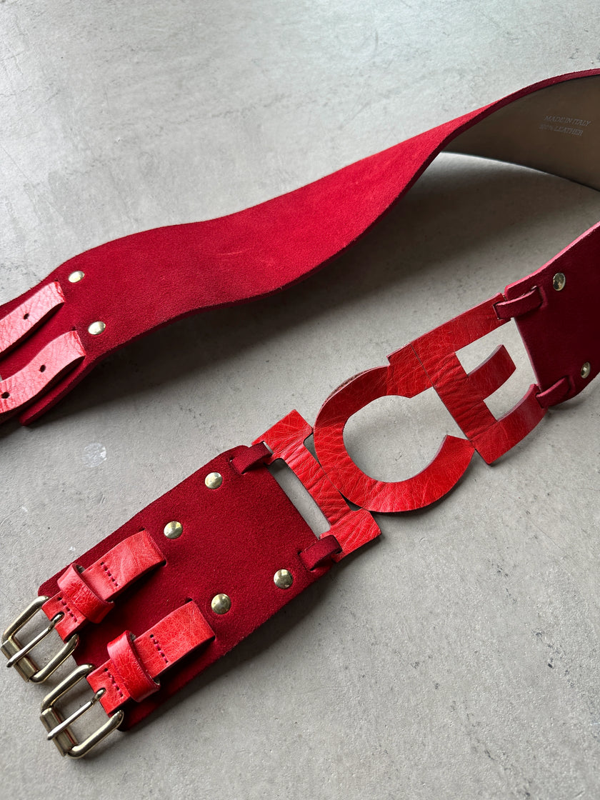 ICE ICEBERG - 2000s LEATHER BELT