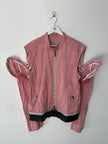 BIKKEMBERGS - early 2000s 2 IN 1 NYLON JACKET GILET WITH ZIP OFF LEATHER HEM PANEL