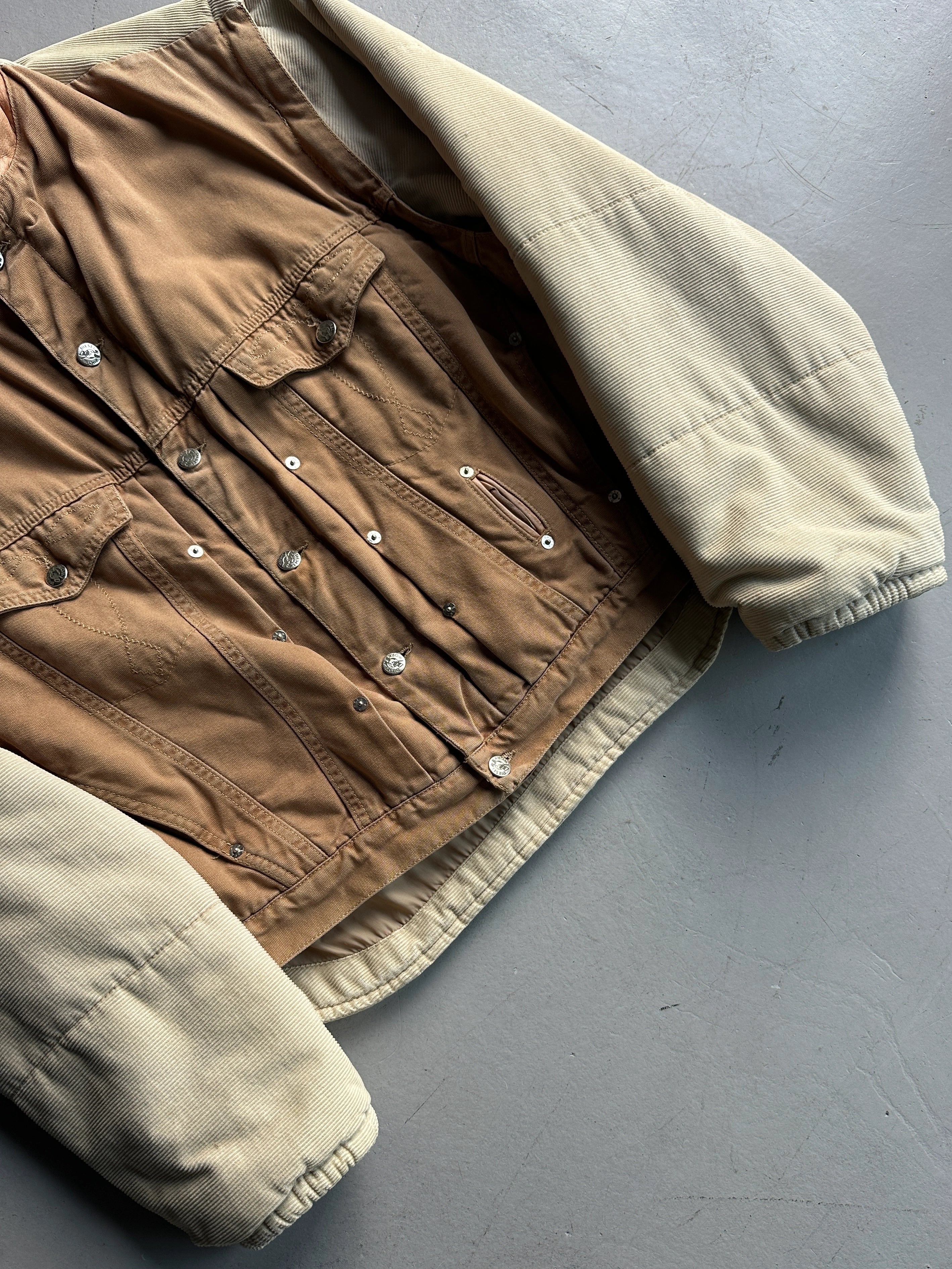 DIESEL - 1980s SAMPLE 2 IN 1 BOMBER JACKET GILET WITH REMOVABLE SLEEVE